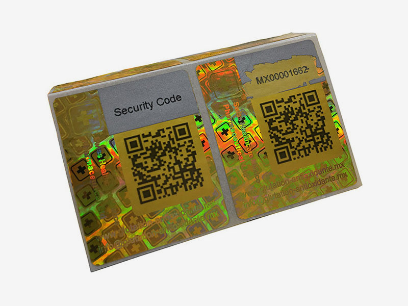 Golden Color Scratched Hologram Sticker Supplier