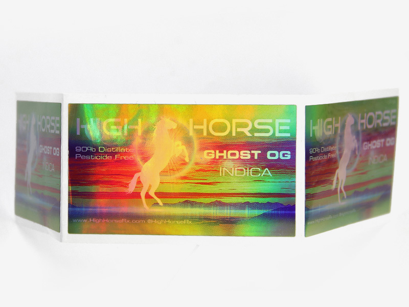 Laser Paper Holographic Vinyl Sticker For Products Bottle