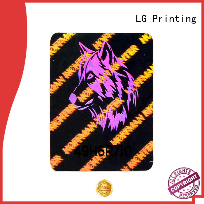LG Printing void holo stickers manufacturer for door