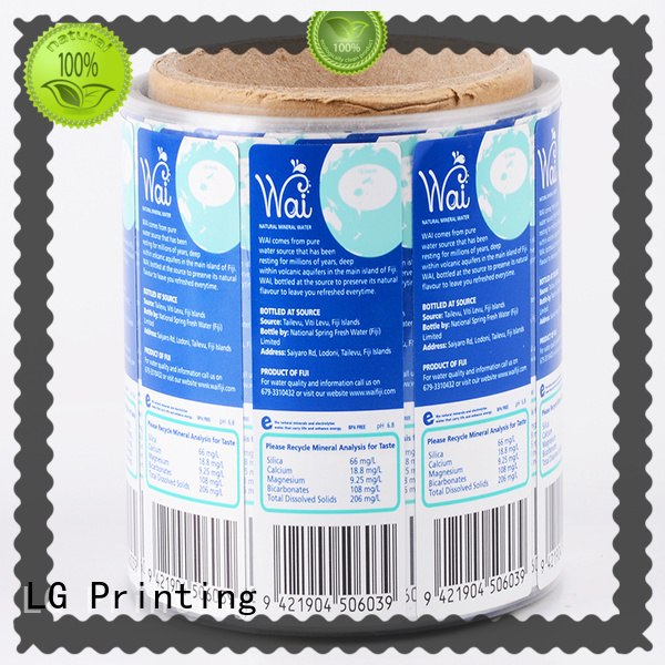 LG Printing printed custom waterproof labels supplier for cans