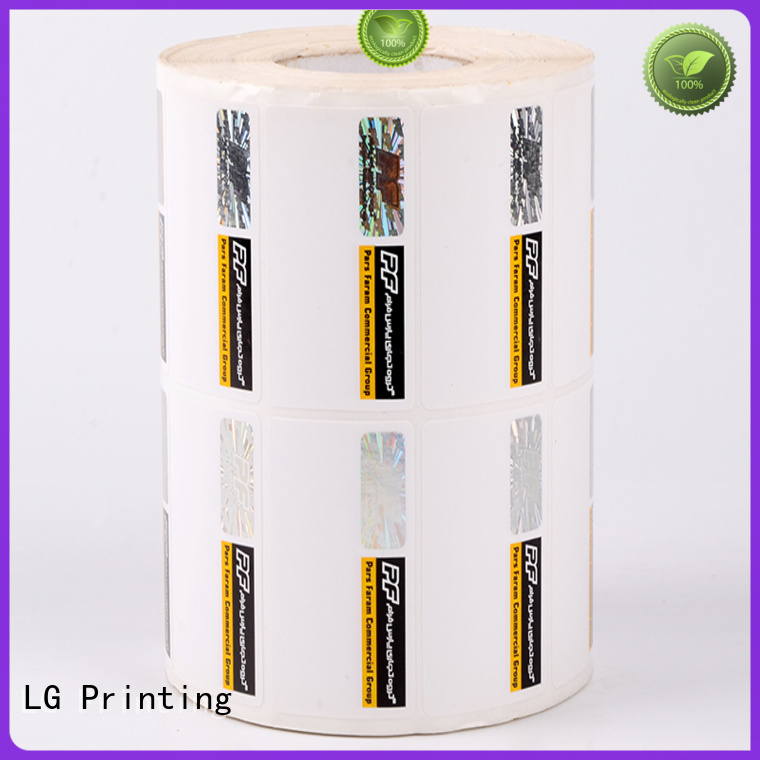 LG Printing Brand printing sticker serial number security hologram labels foil supplier