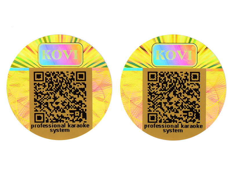 LG Printing colorful holographic sticker custom barcode for door