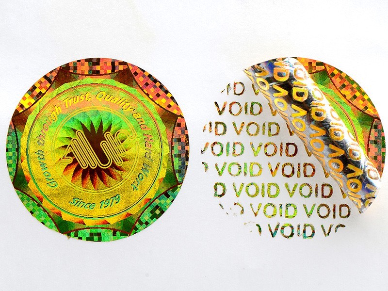LG Printing round void sticker logo for table