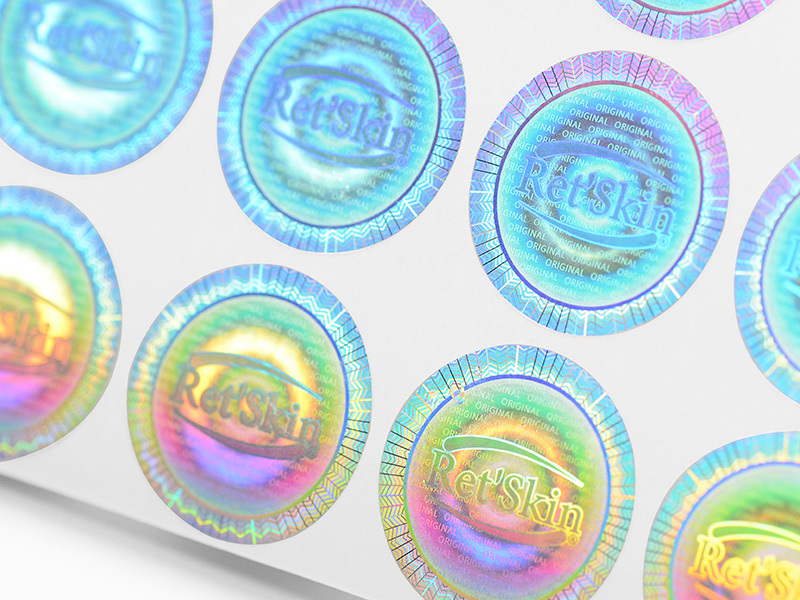 LG Printing round hologram stickers price series for box