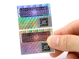 Hologram QR Code Sticker Label Logo Sticker Printing