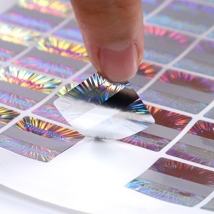 LG Printing clear hologram sticker supply for garment hangtag