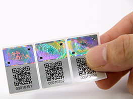 One Time Used Qr Code Hologram Sticker With Serial Number