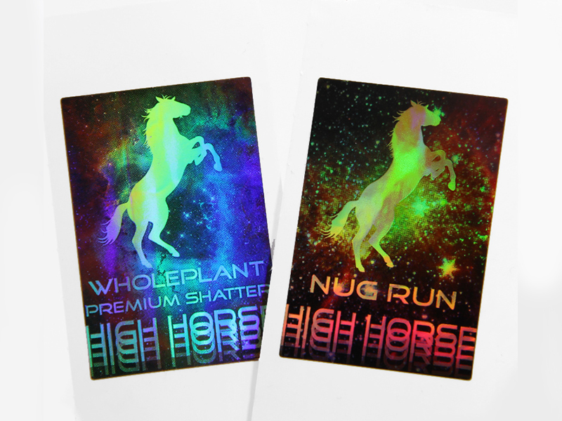 laser paper holographic vinyl sticker for products bottle lg printing