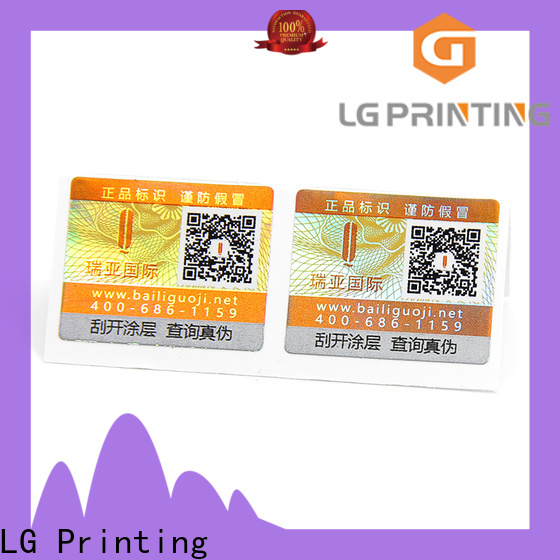 LG Printing Wholesale tamper resistant labels for business for box