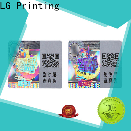 LG Printing round hologram stickers price manufacturer for table