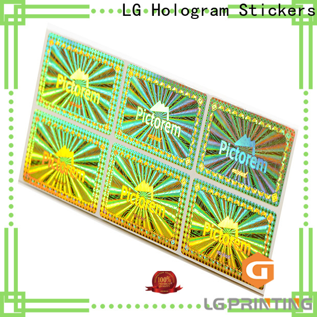 colorful print your own hologram stickers silver supplier for box