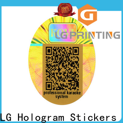LG Printing barcode state hologram stickers supplier for door
