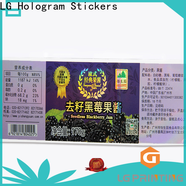 LG Printing High-quality transparent holographic stickers company