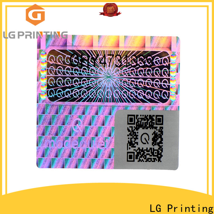LG Printing colorful license hologram stickers manufacturer for box