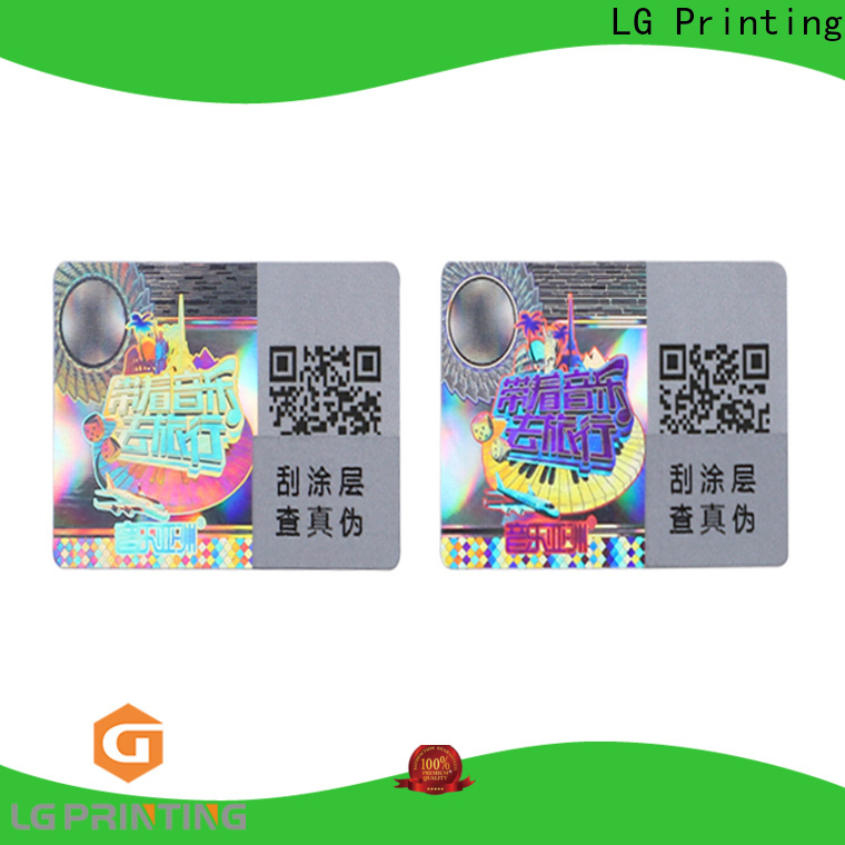 LG Printing round credit card hologram sticker manufacturer for box