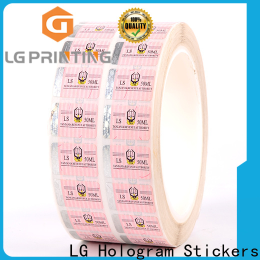 LG Printing positioned clear security stickers factory for goods