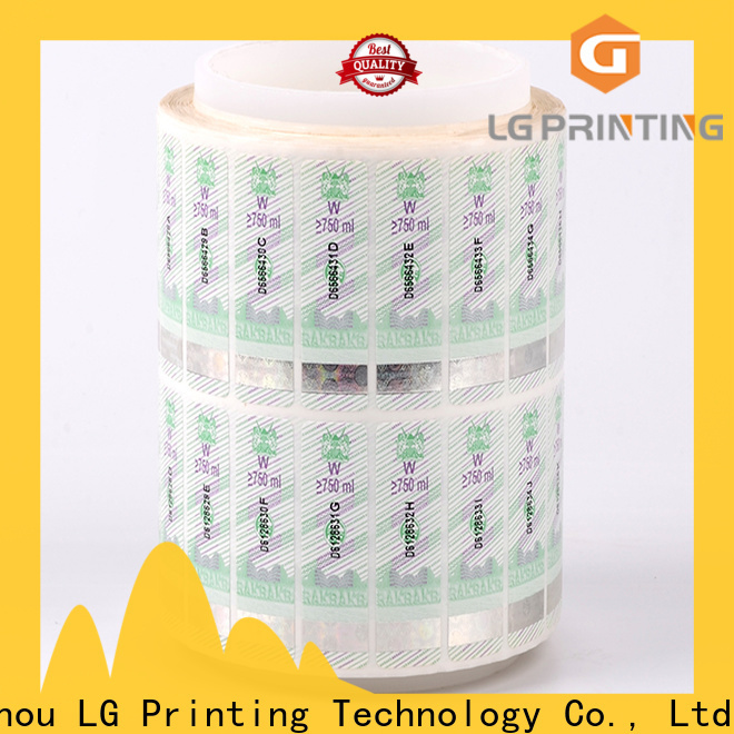 LG Printing serial security labels stickers manufacturer for bag
