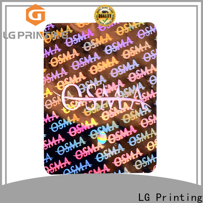 LG Printing colorful metallic sticker paper logo for box