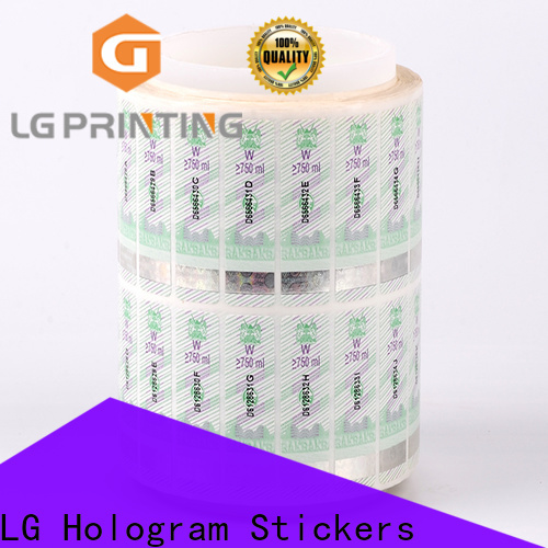 LG Printing randomly hologram label manufacturers supplier for goods