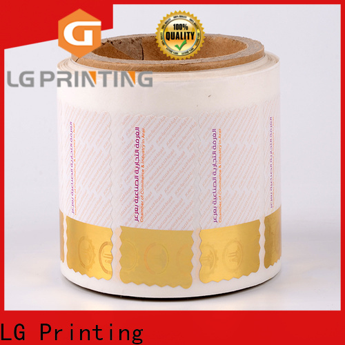 LG Printing silver hologram sticker factory for bag