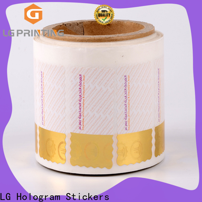 LG Printing PE genuine secure hologram sticker manufacturer for goods