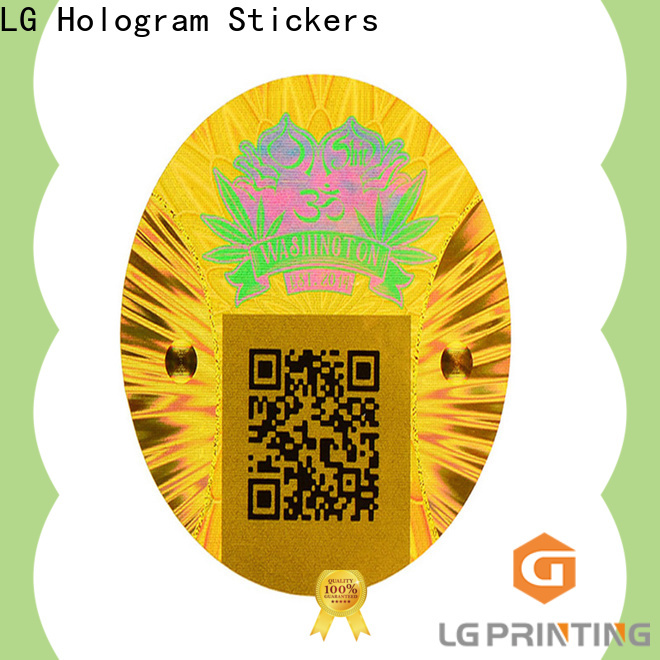 LG Printing scratched hologram sticker maker label for box
