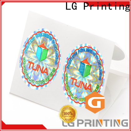 LG Printing round quality sticker logo for table