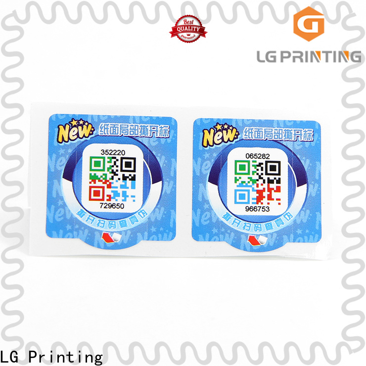 LG Printing Latest security labels stickers factory for products