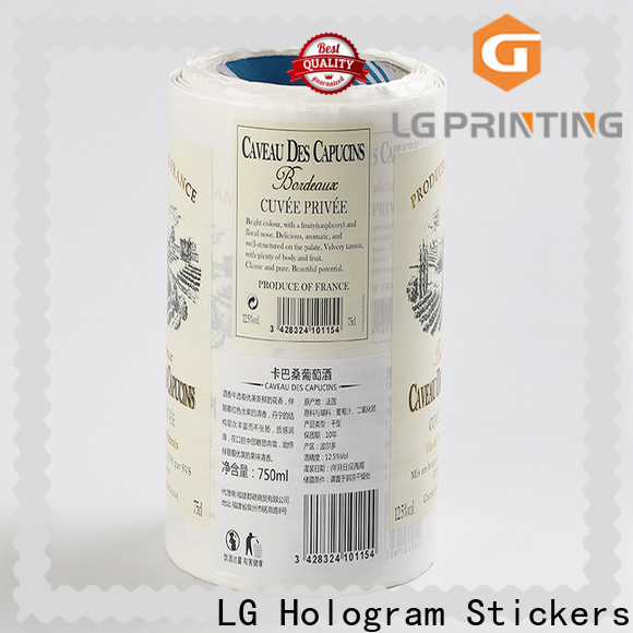 LG Printing bopp stickers for plastic water bottles supplier for jars