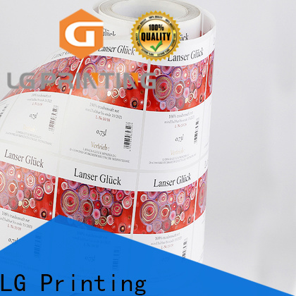 LG Printing foil labels self adhesive wholesale for bottle