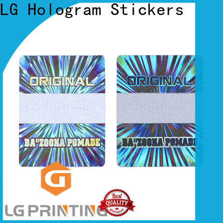 LG Printing clear hologram sticker supply for garment hangtag