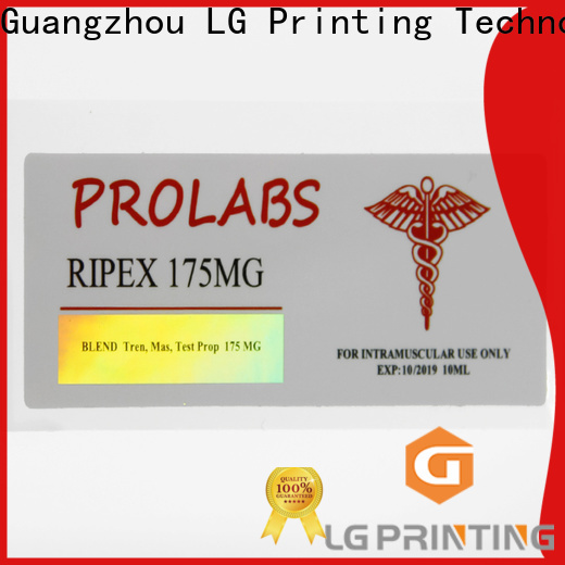 LG Printing holographic label printing suppliers for metal box surface