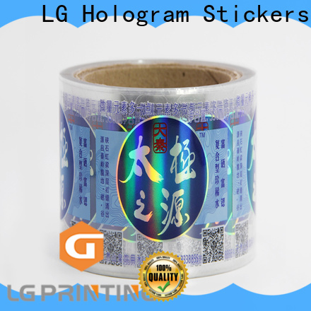 LG Printing custom holographic vinyl stickers factory price for plastic box surface