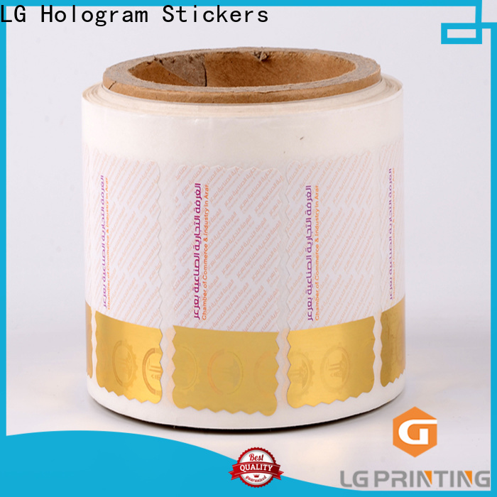 LG Printing PP hologram hot stamping foil company for goods