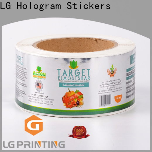 LG Printing gold adhesive wine bottle labels suppliers for jars