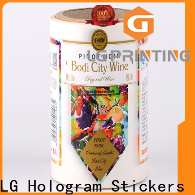 LG Printing red pressure sensitive labels factory for cans