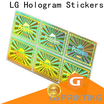 Custom made create hologram stickers barcode company for garment hangtag