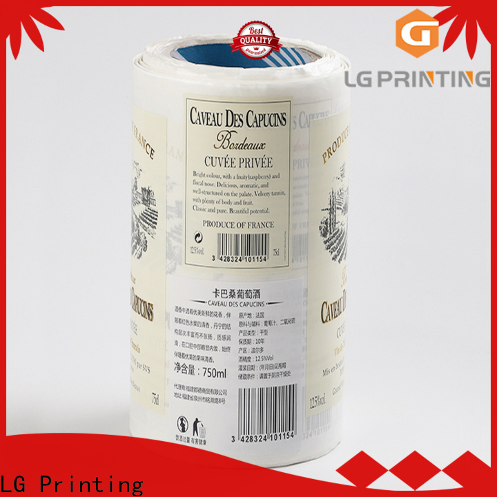 LG Printing Buy label company cost for bottle