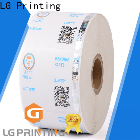LG Printing label personalised hologram stickers cost for bag