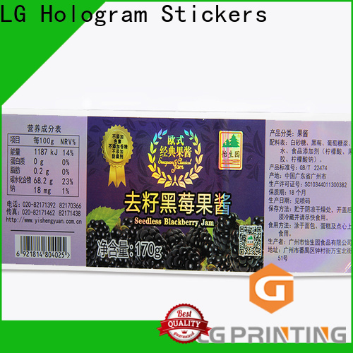 LG Printing holographic number stickers for package