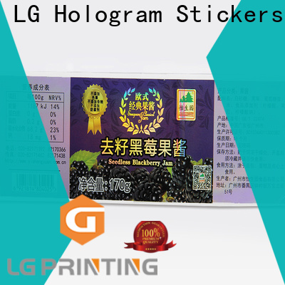 holographic label printing factory price for plastic box surface