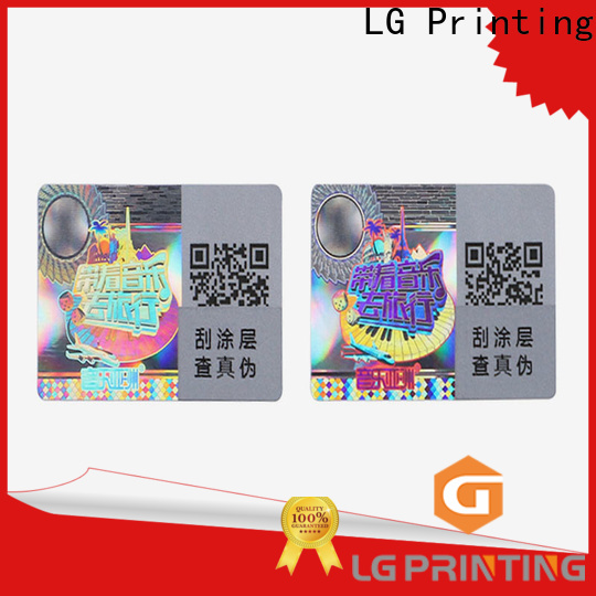 LG Printing gold print hologram stickers wholesale for electronics