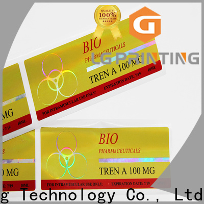 LG Printing High-quality gold hologram sticker vendor for metal box surface