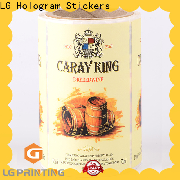 LG Printing foil adhesive sticker wholesale for cans