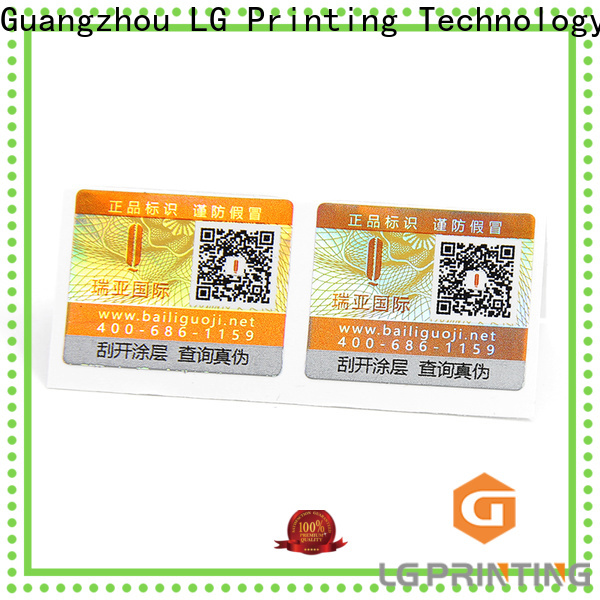 LG Printing Bulk buy security seal stickers supply for box