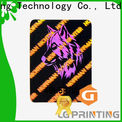 LG Printing Top small hologram stickers manufacturers for garment hangtag