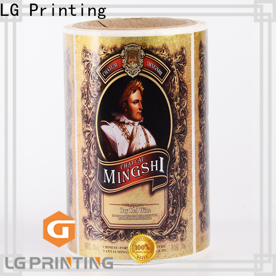 LG Printing Custom made special labels for bottles company for cans