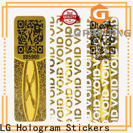 LG Printing gold void seal wholesale for cosmetics