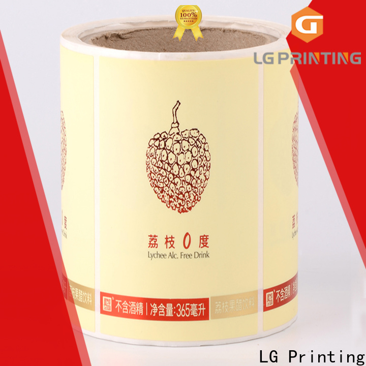 LG Printing foil bag labels supply for cans