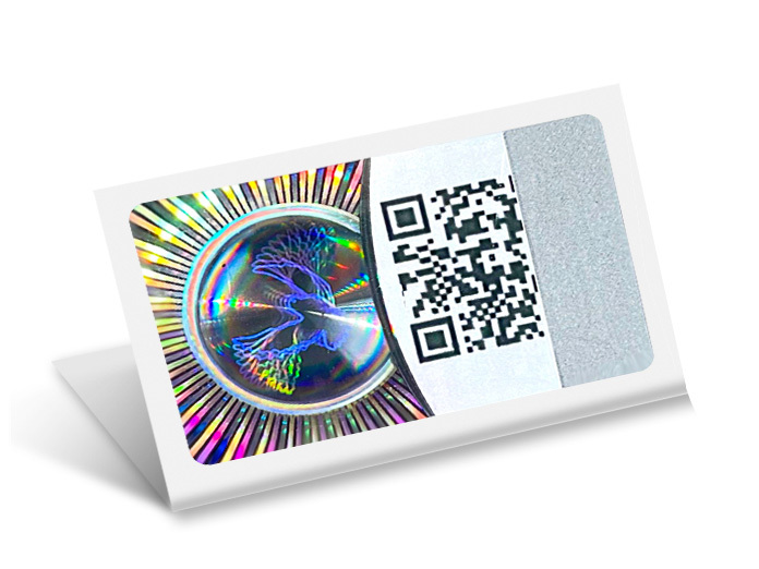 Custom Flip Flop QR Code 3D Hologram Sticker With Security Verify System